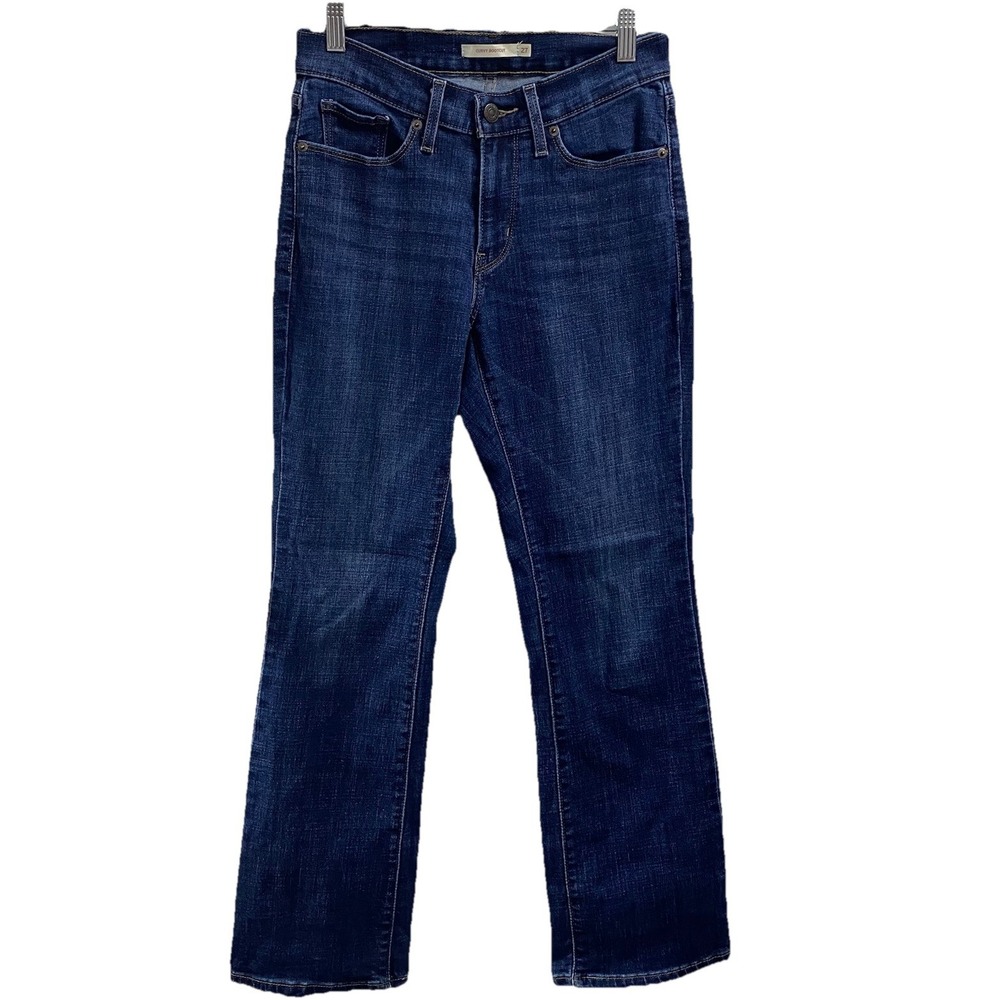 Levi Strauss&Co. WOMENS Curvy Bootcut Jeans 27x30 Dark‎ Blue EUC